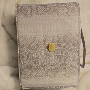 Joy Mangano Taupe Snake Pattern Travel Bag